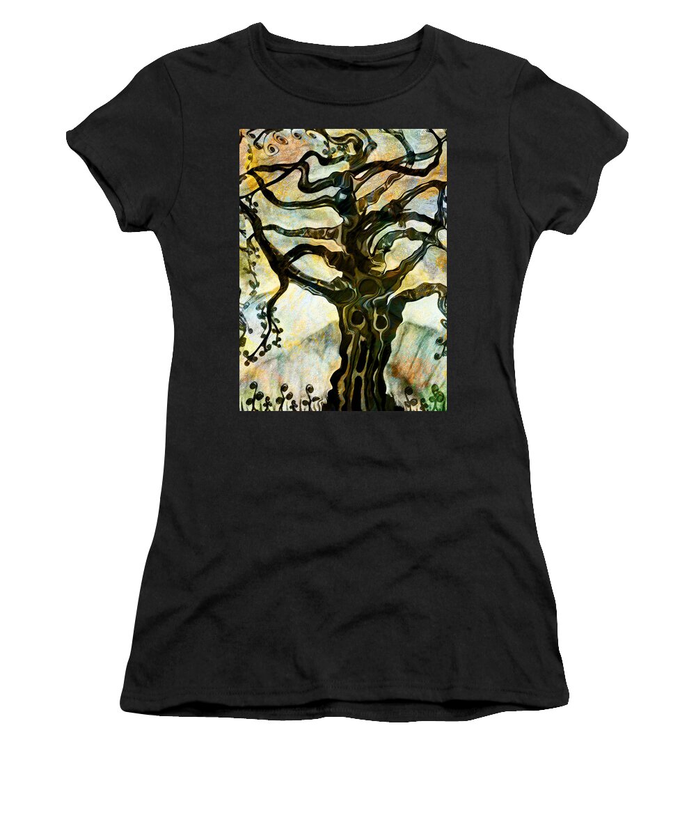 Trees Women's T-Shirt featuring the painting Tree Speak - Nature by Marie Jamieson