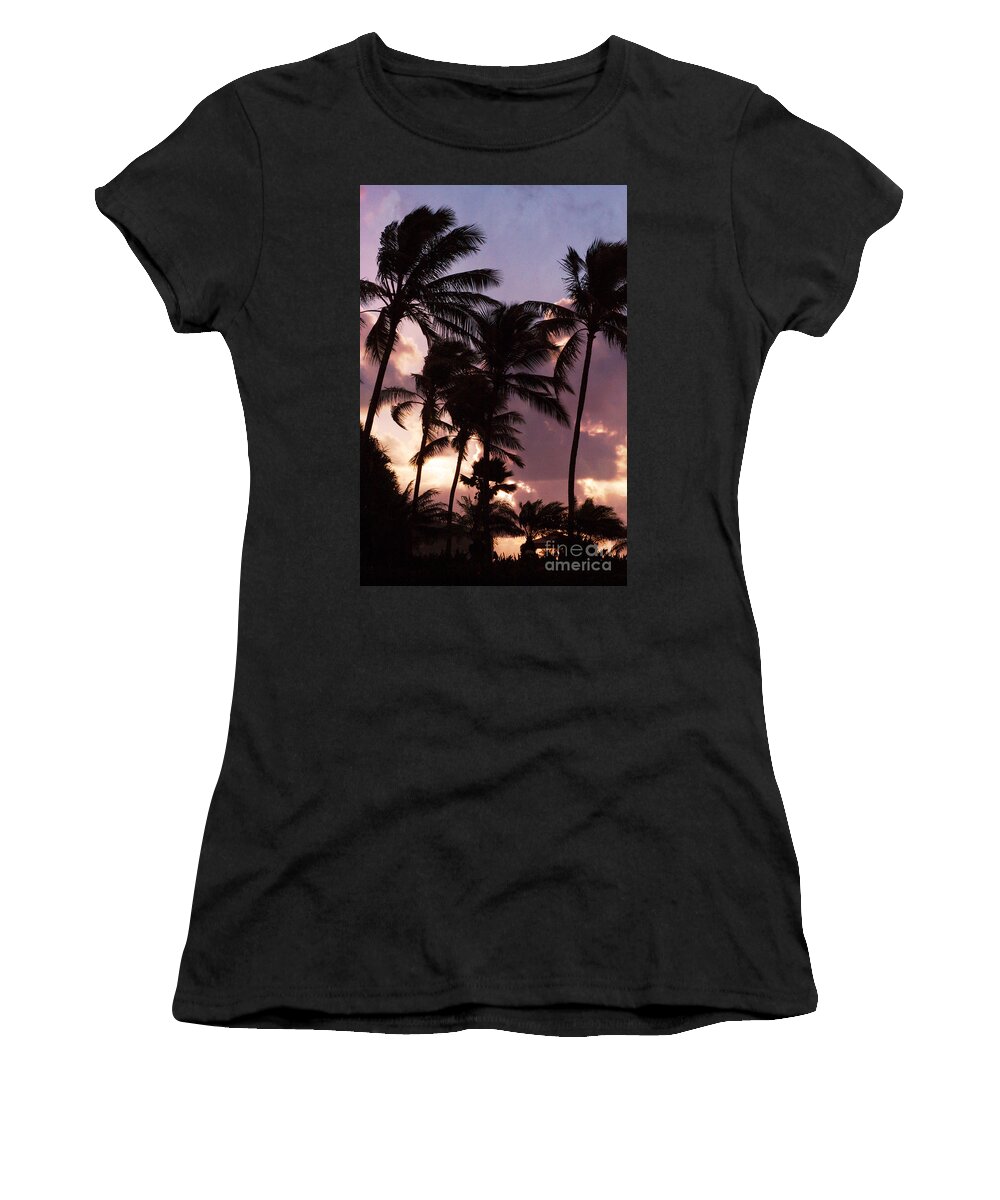 Sunlight Women's T-Shirt featuring the photograph Tropical Sunset by Roselynne Broussard