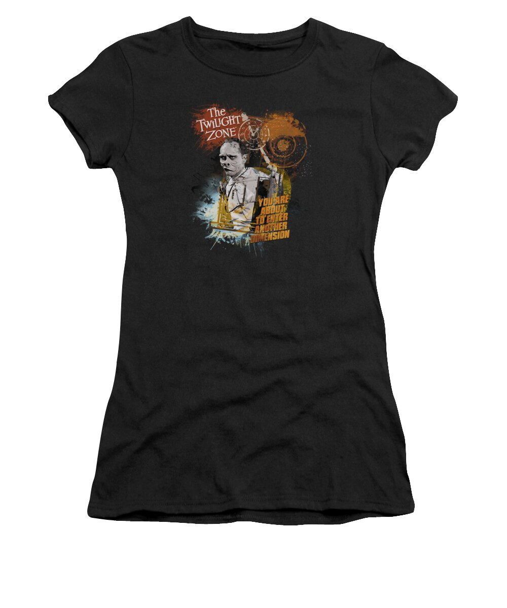 Twilight Zone Women's T-Shirt featuring the digital art Twilight Zone - Enter At Own Risk by Brand A