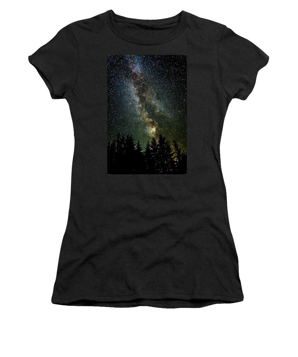 Twinkle Twinkle A Million Stars Women's T-Shirt featuring the photograph Twinkle Twinkle A Million Stars by Wes and Dotty Weber