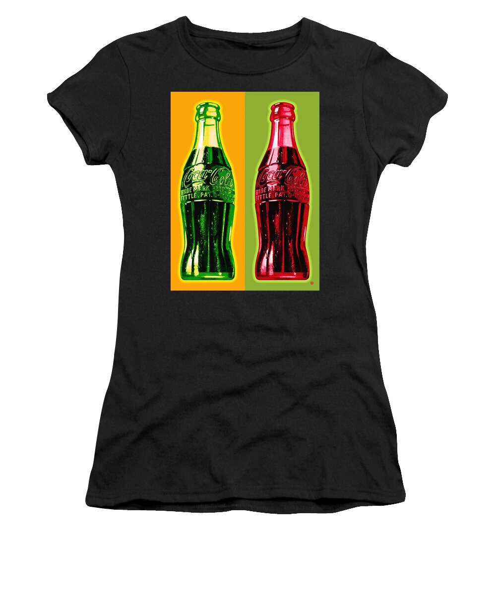  Grajphic Women's T-Shirt featuring the digital art Two Coke Bottles by Gary Grayson
