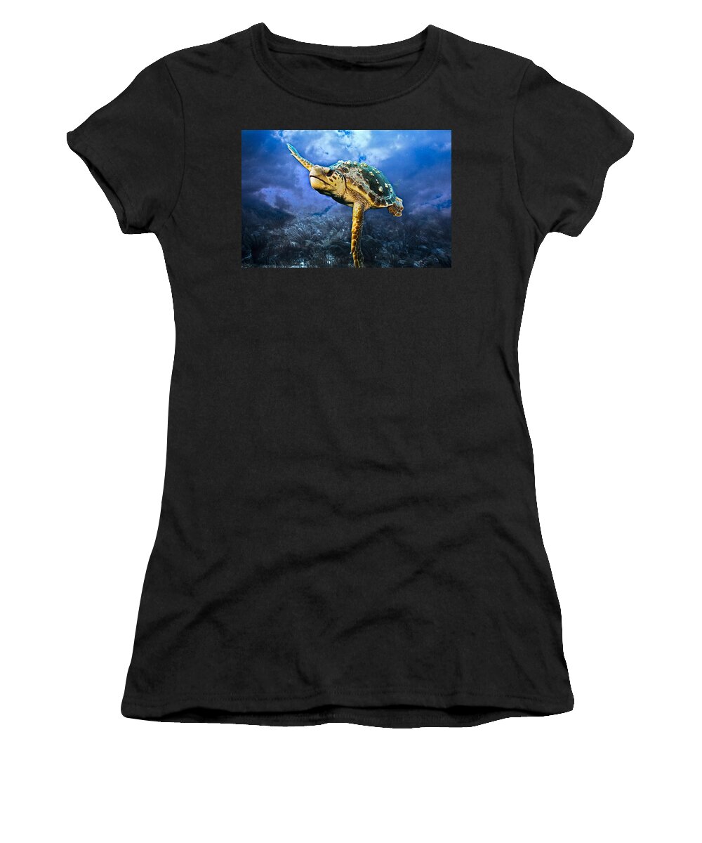 Clouds Women's T-Shirt featuring the photograph Under the Sea by Sandra Edwards