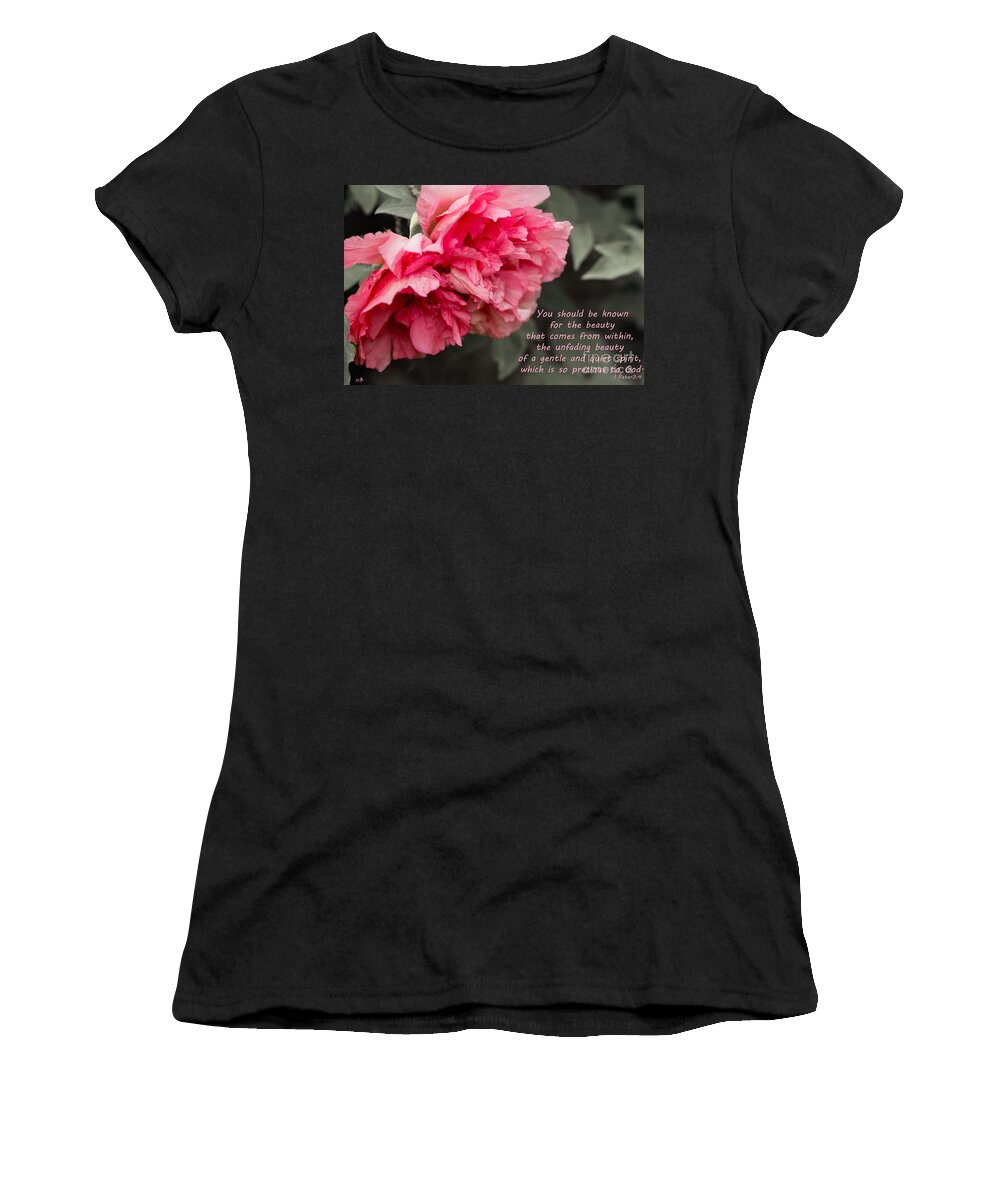Sandra Clark Women's T-Shirt featuring the photograph Unfading Beauty by Sandra Clark