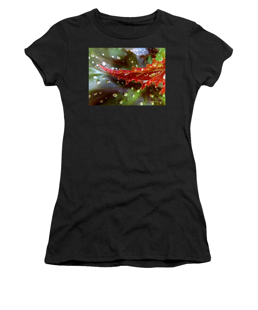 Leaves Women's T-Shirt featuring the photograph Unique and Lovely by Lori Lafargue