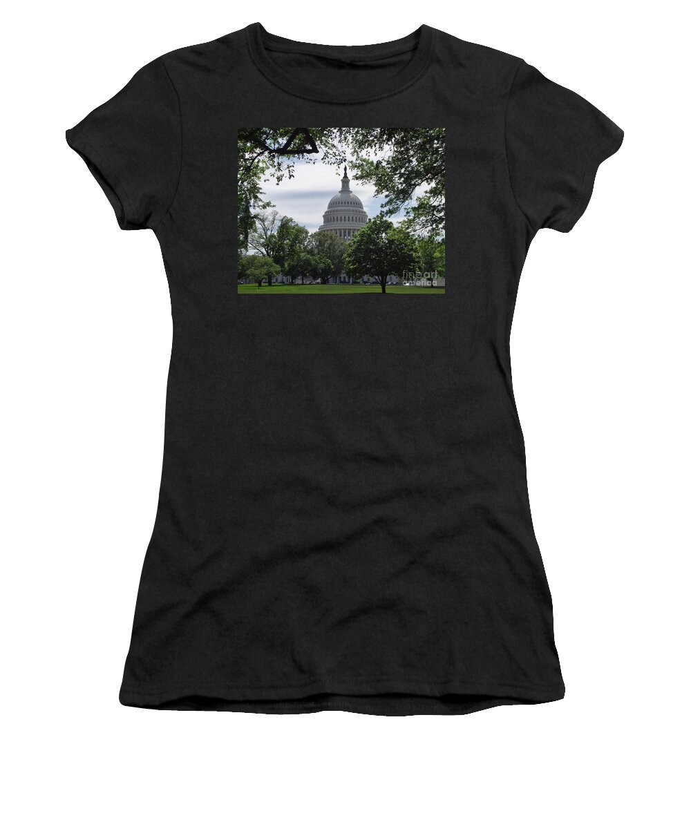 United States Capital Building Women's T-Shirt featuring the photograph United States Capital by Michelle Welles
