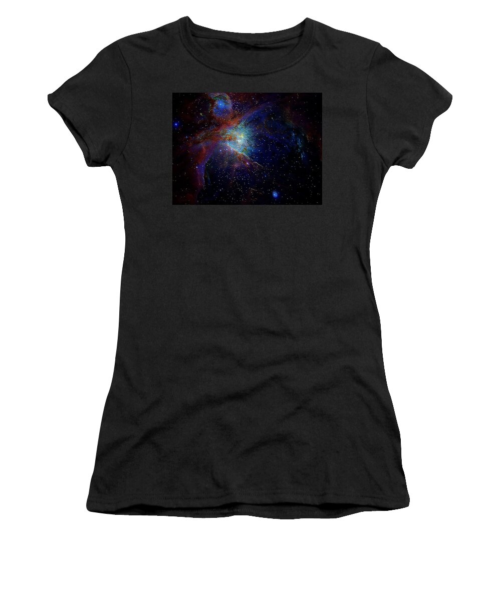 Unknown Women's T-Shirt featuring the painting Unknown Distant Worlds by Maciek Froncisz