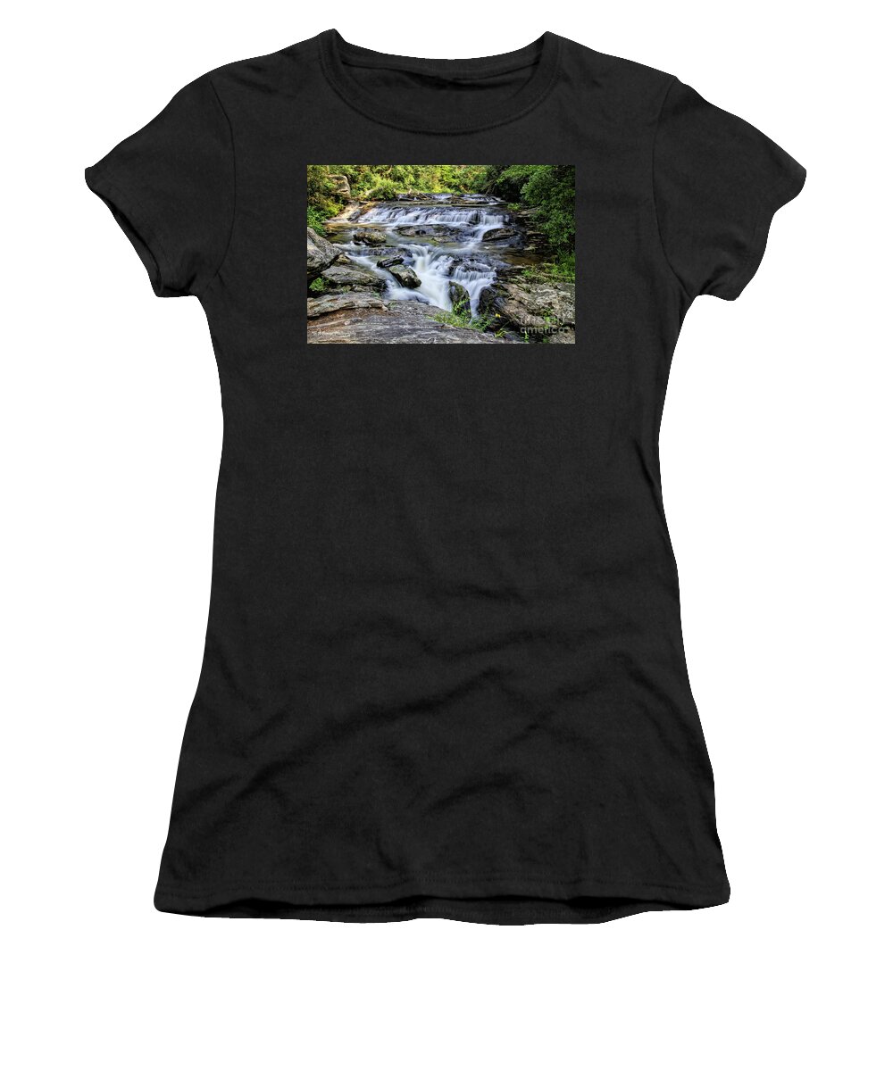 Panther Creek Falls Women's T-Shirt featuring the photograph Upper Panther Creek Falls by Barbara Bowen