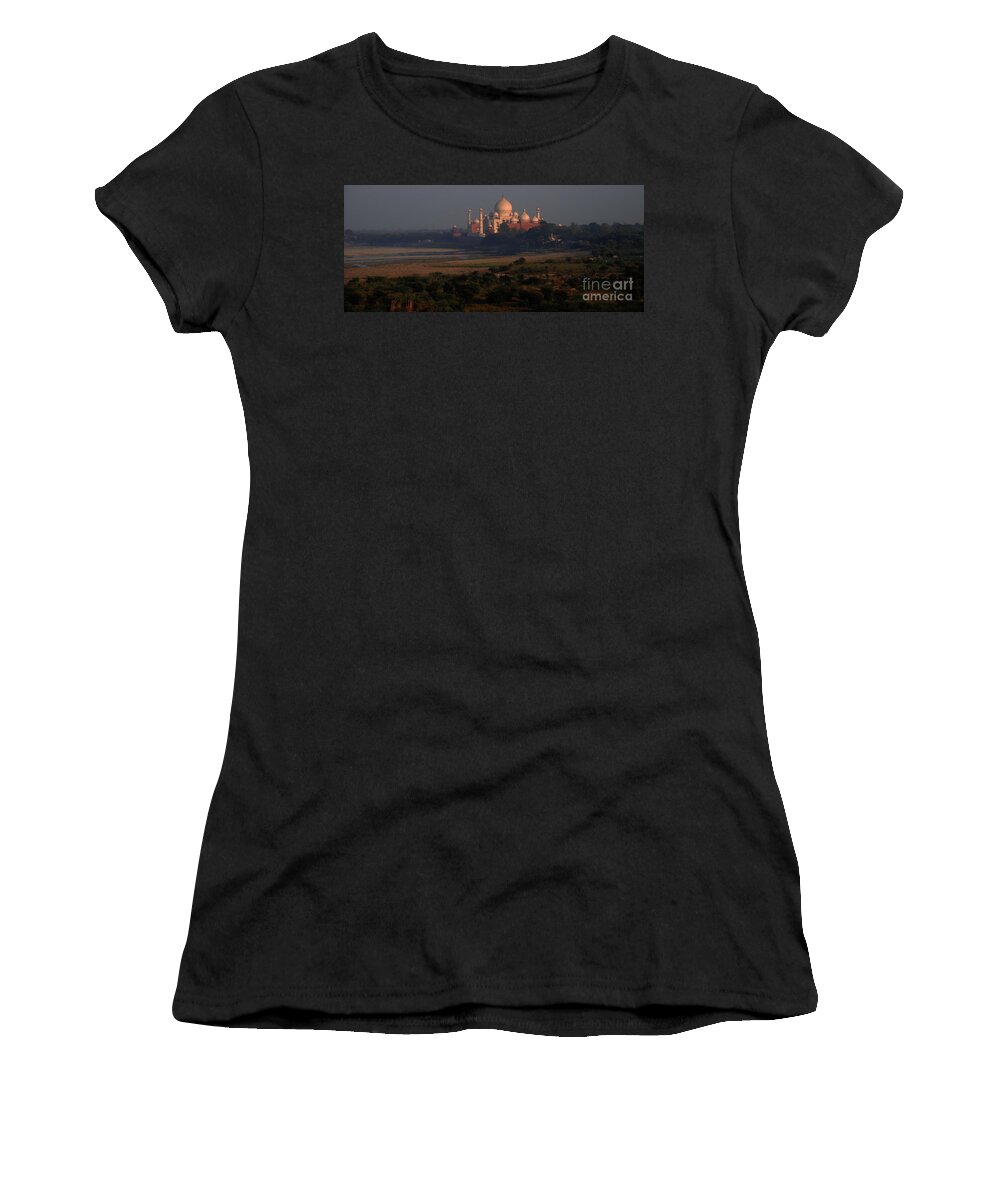 Taj Mahal Women's T-Shirt featuring the photograph View from Shah Jahan Window by Jacqueline M Lewis