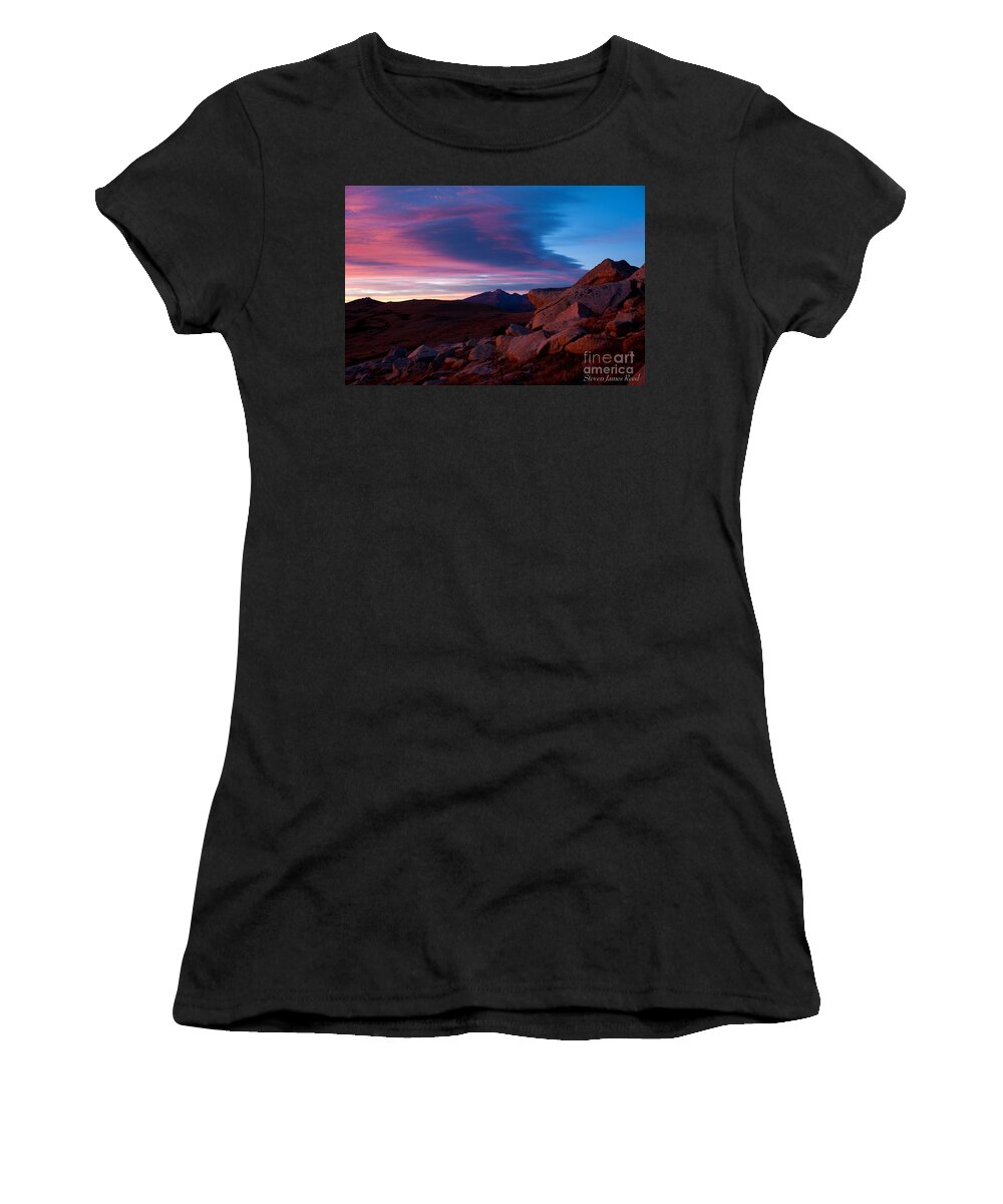 Nature Women's T-Shirt featuring the photograph View to Long's Peak by Steven Reed