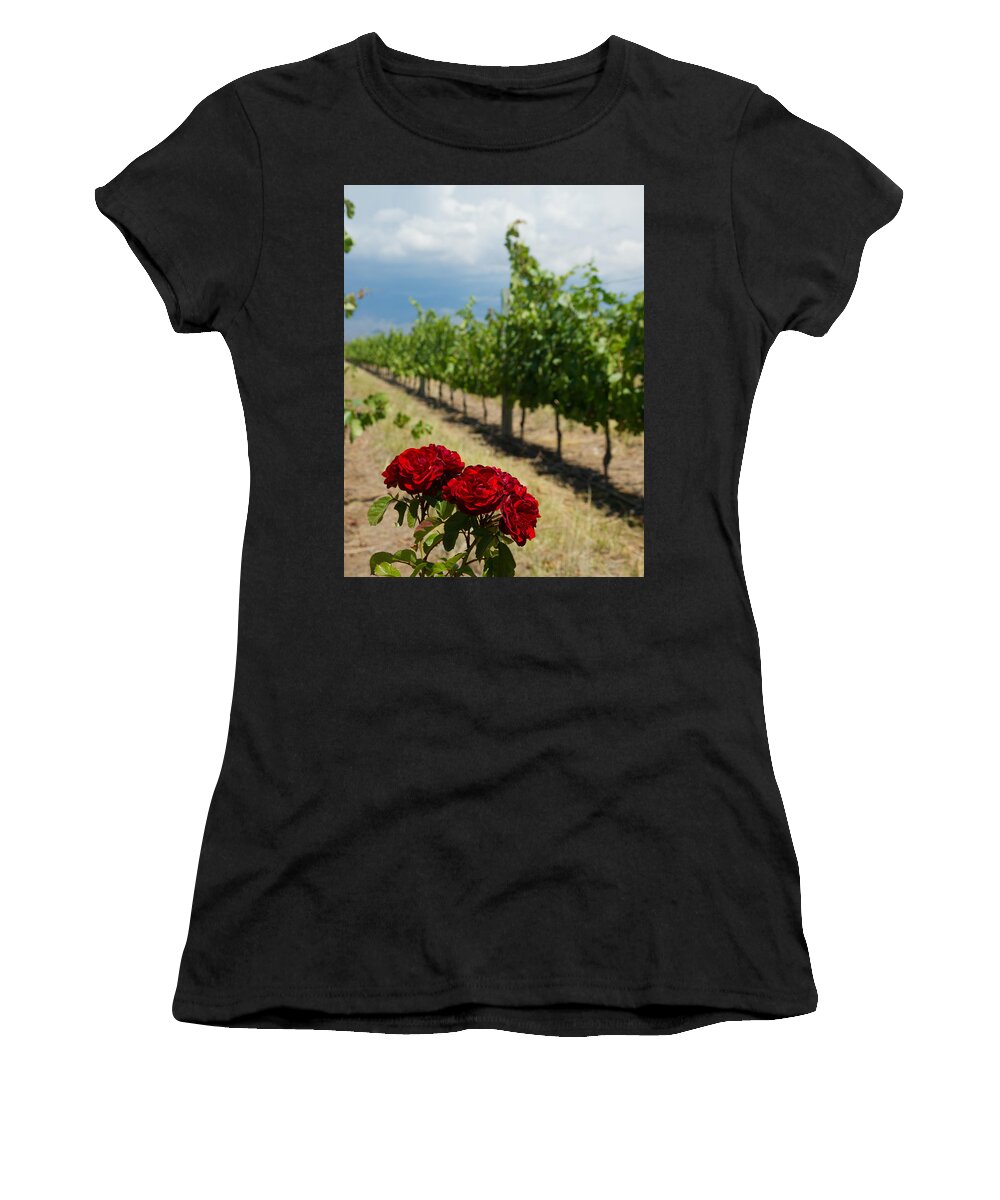 Rose Women's T-Shirt featuring the photograph Vineyard Rose by Kent Nancollas
