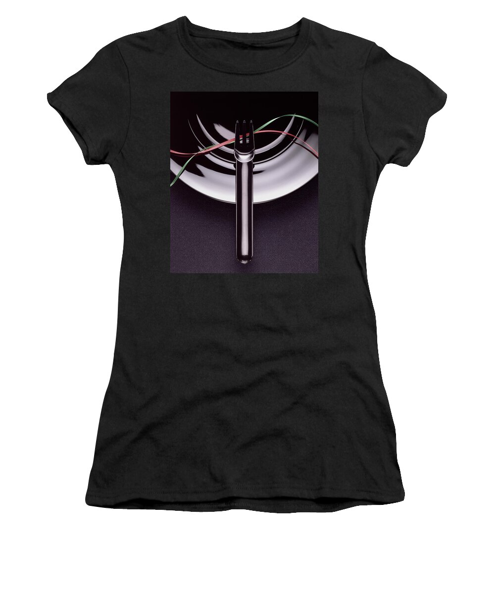 Conceptual Photography Women's T-Shirt featuring the photograph Festive Dining by Steven Huszar