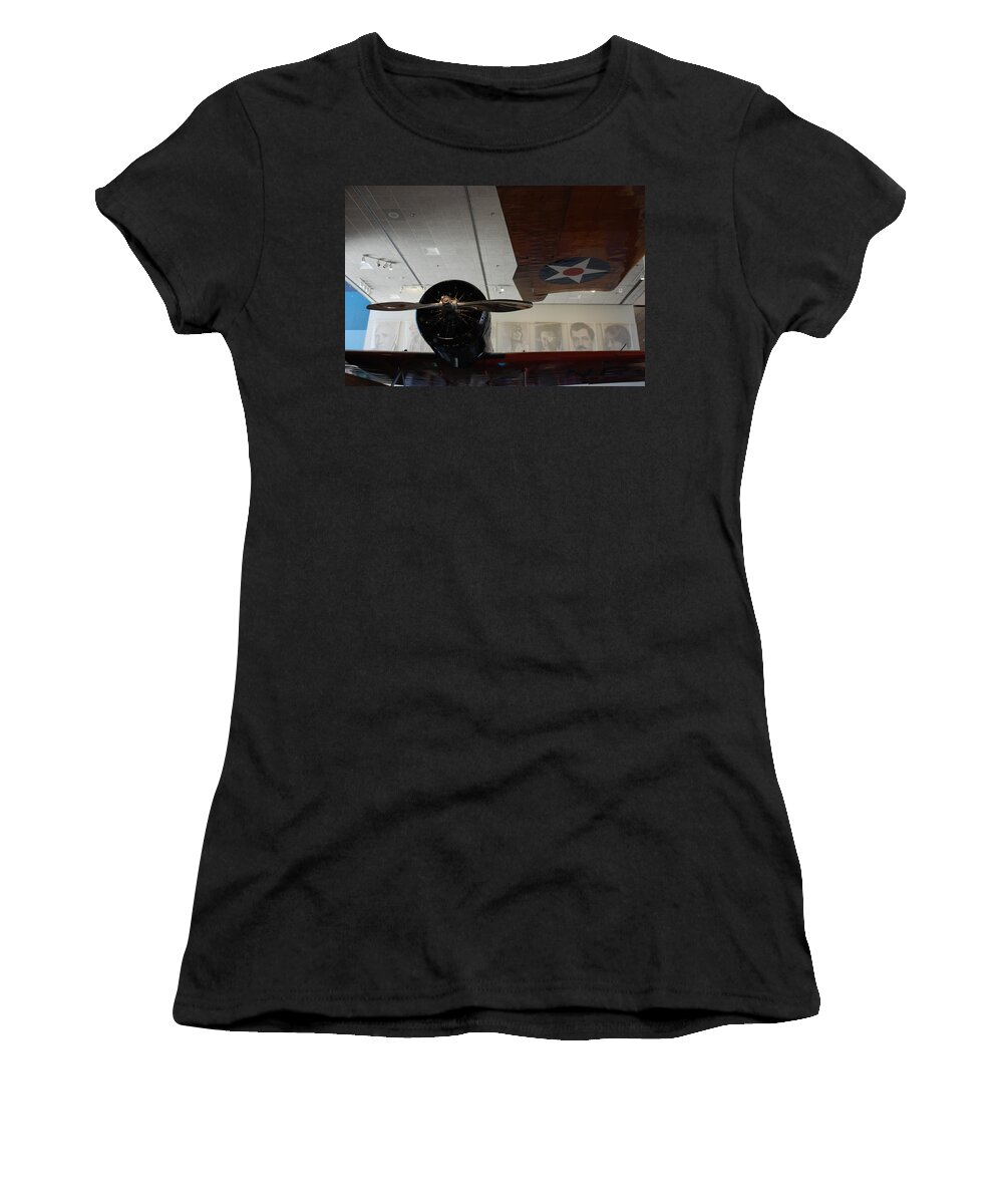 Aviators Women's T-Shirt featuring the photograph Wall of Great Aviators by Kenny Glover