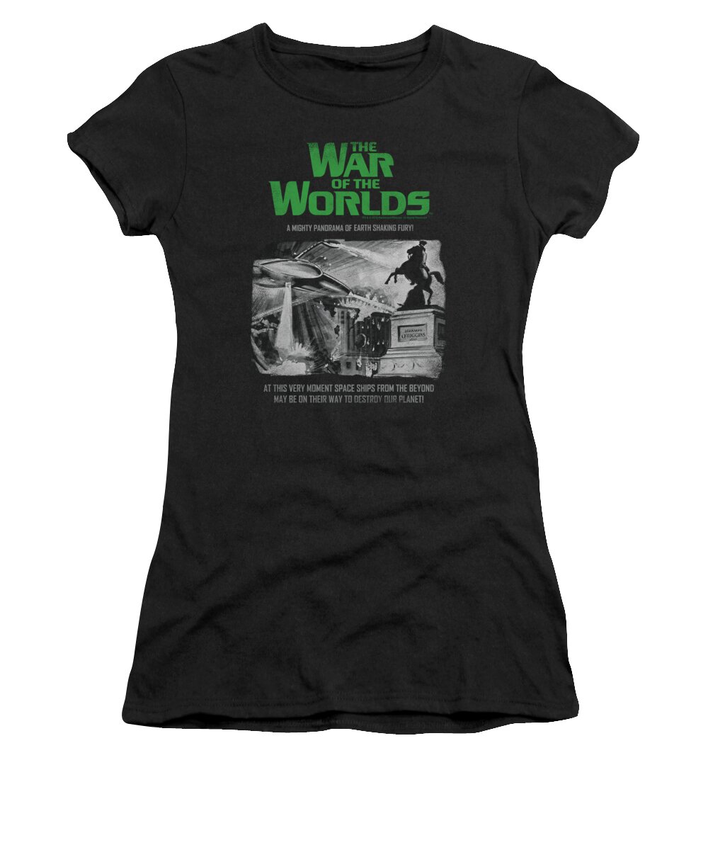War Of The Worlds Women's T-Shirt featuring the digital art War Of The Worlds - Attack People Poster by Brand A