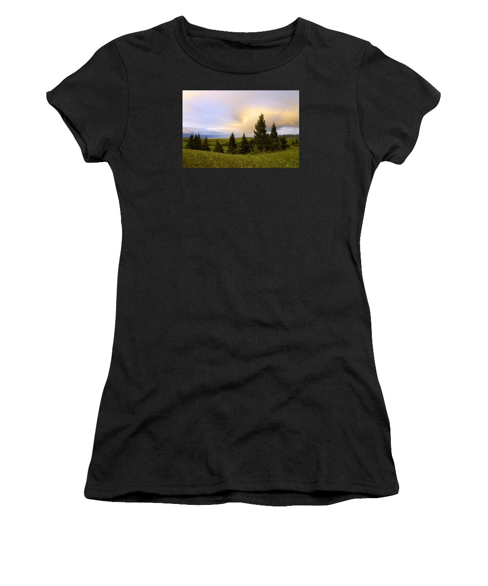 Waterton Lakes Women's T-Shirt featuring the photograph Warm the Soul by Chad Dutson