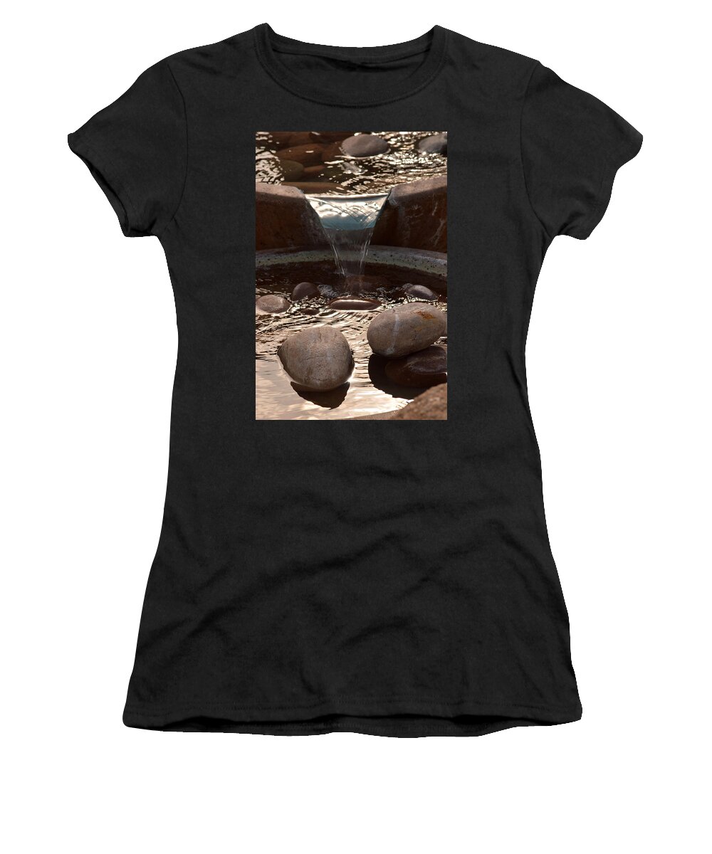 Rocks Women's T-Shirt featuring the photograph Water and Rocks by Michael McGowan