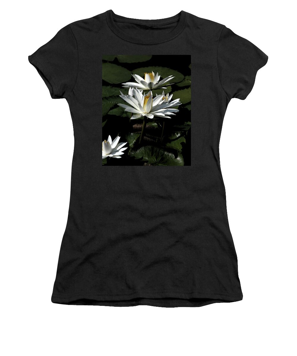 Lillies Women's T-Shirt featuring the photograph Water Lilies by John Freidenberg