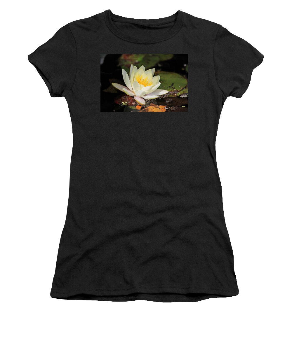 Minimal Women's T-Shirt featuring the photograph Water Lily by Michael Saunders