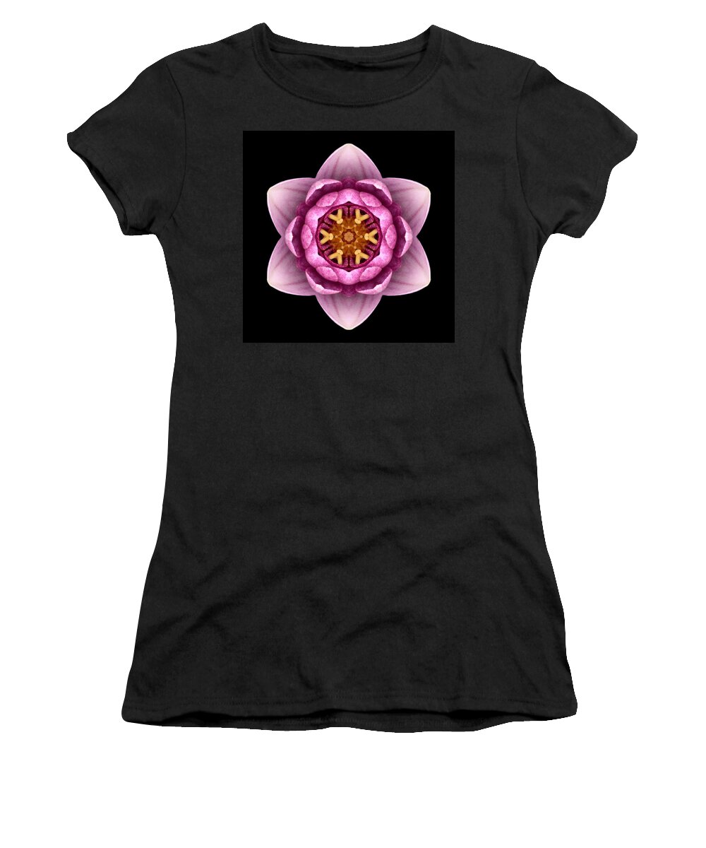 Flower Women's T-Shirt featuring the photograph Water Lily X Flower Mandala by David J Bookbinder