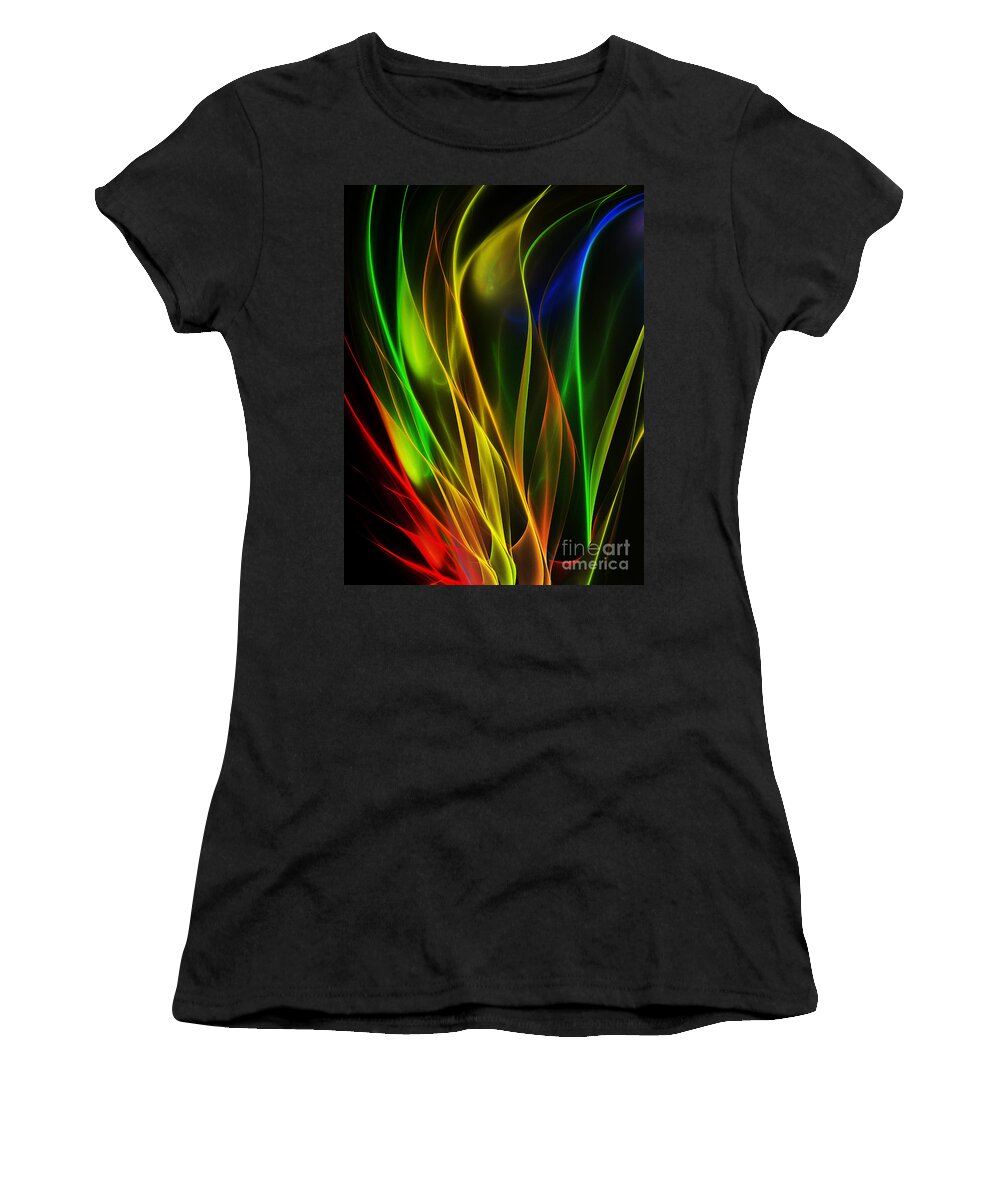 Abstract Women's T-Shirt featuring the digital art Water Plants by Klara Acel