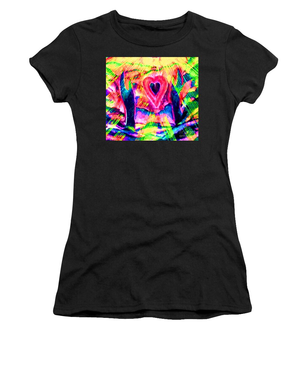 Heart Women's T-Shirt featuring the painting We Love You Lord by Hazel Holland