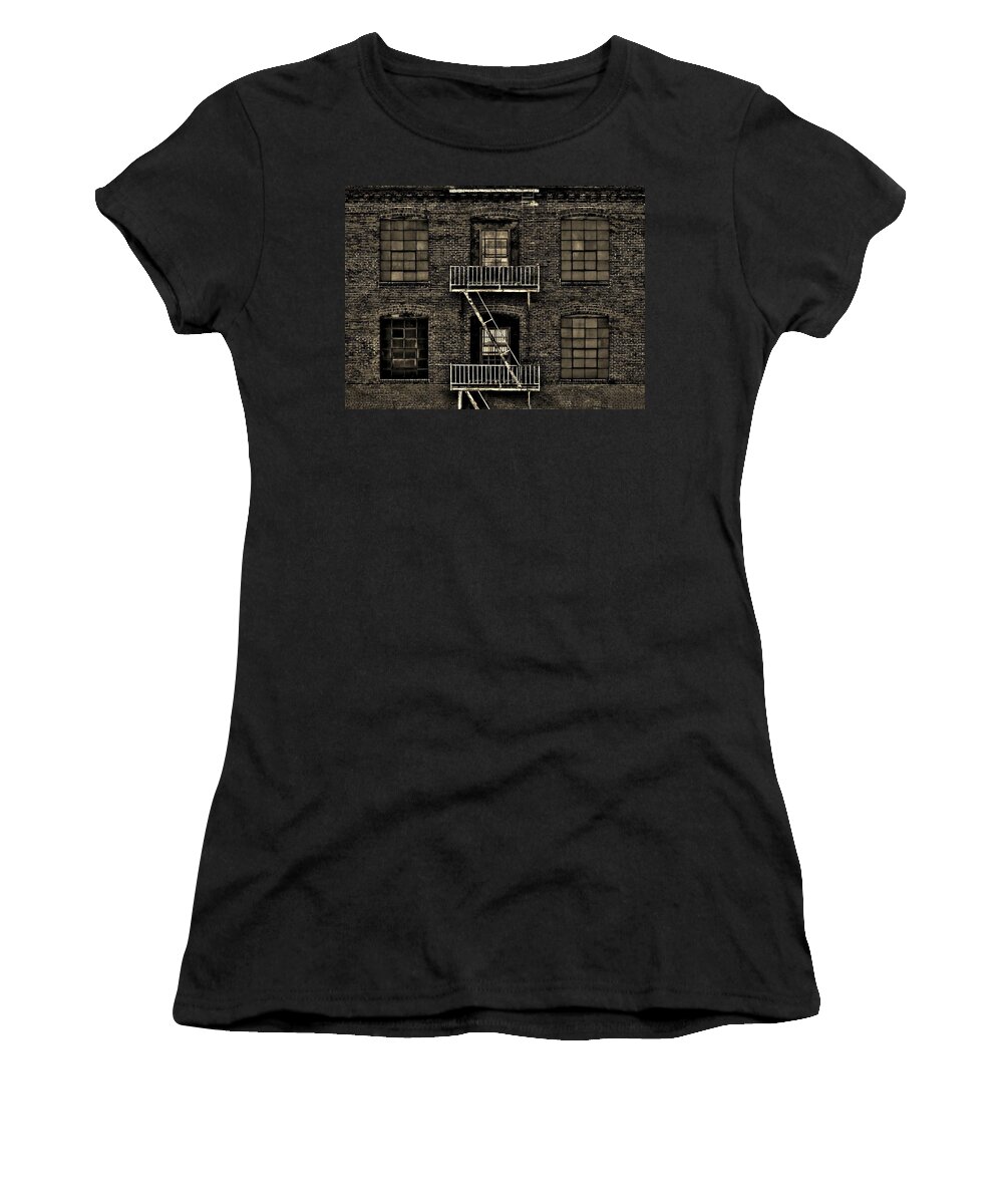 Architecture Women's T-Shirt featuring the photograph West Ostend and Warner by Bob Geary