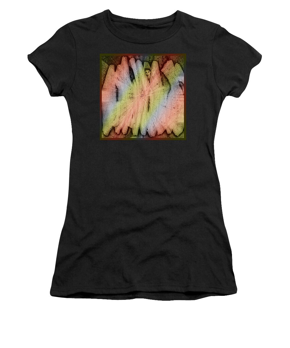 Square Women's T-Shirt featuring the digital art Which Way Out by Paula Ayers