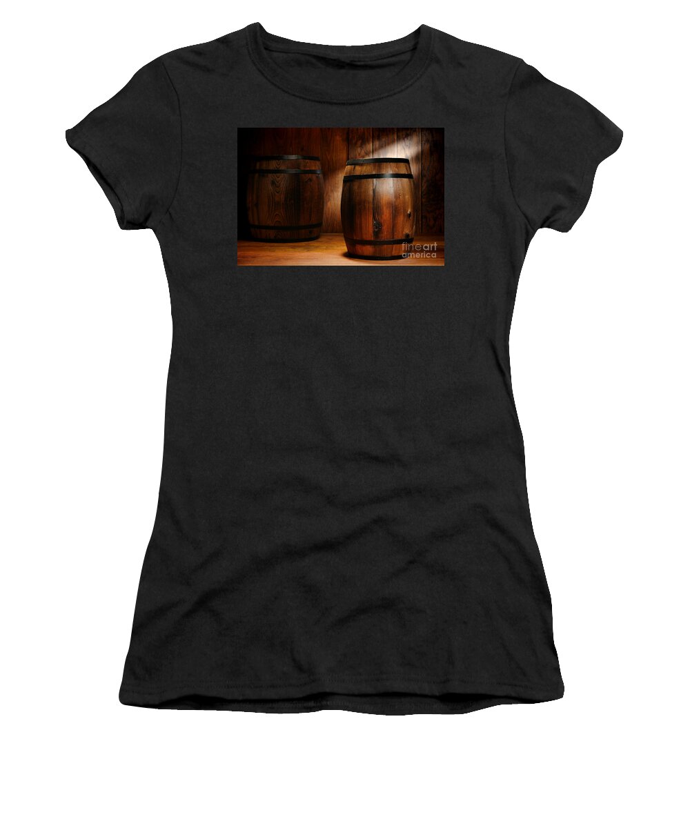 Barrel Women's T-Shirt featuring the photograph Whisky Barrel by Olivier Le Queinec