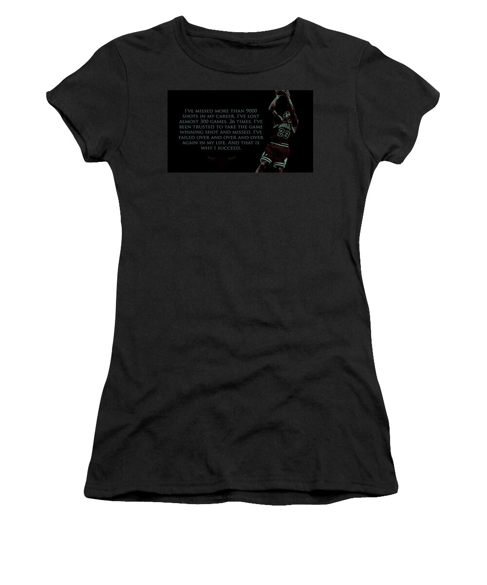 Professional Basketball Player Women's T-Shirt featuring the mixed media Why I Succeed by Brian Reaves