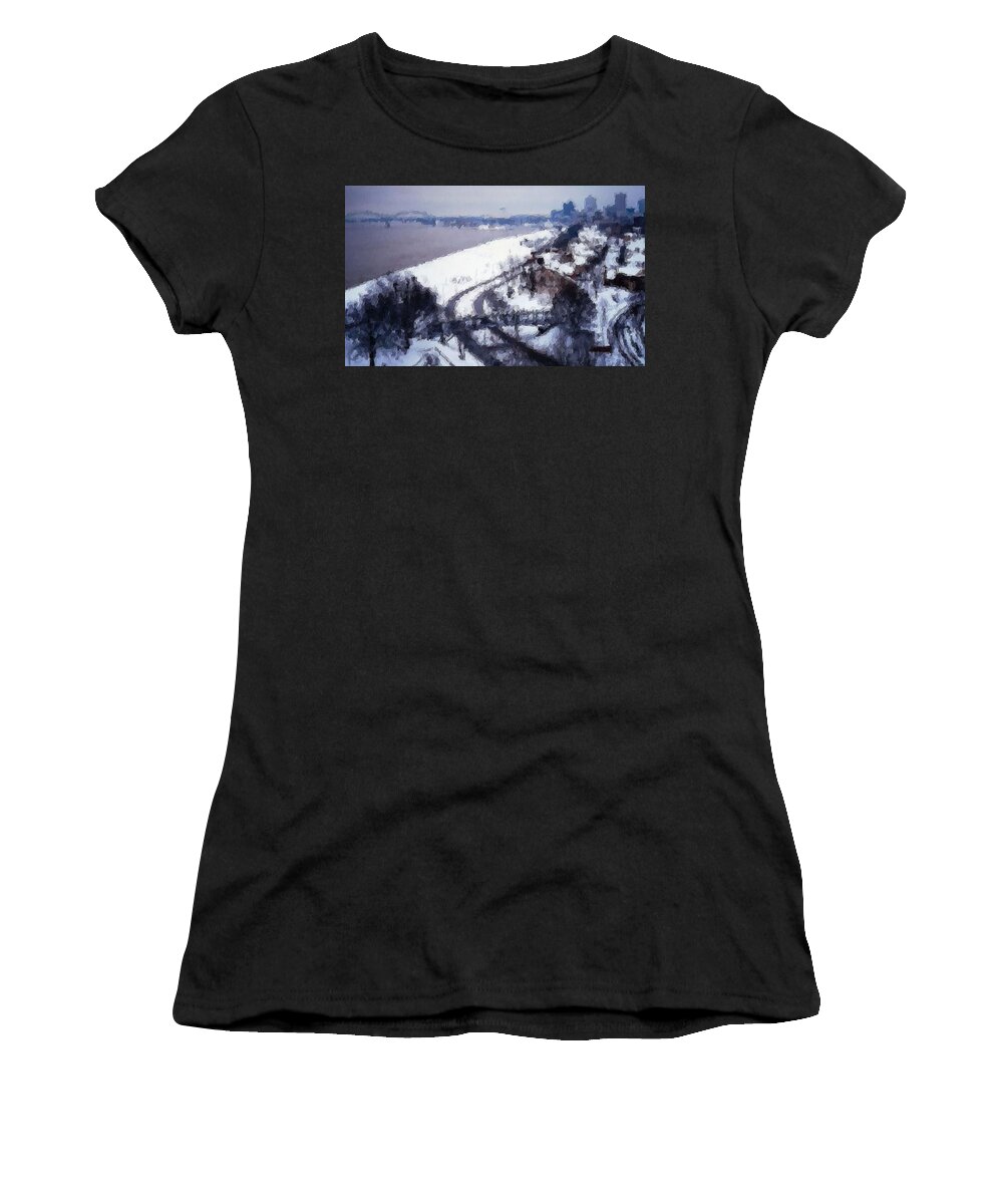 Memphis Women's T-Shirt featuring the photograph Winter Storm of 2002 by Belinda Lee