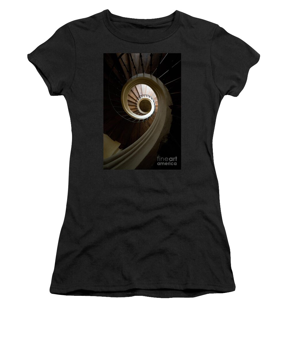 Interior View Women's T-Shirt featuring the photograph Wooden spiral by Jaroslaw Blaminsky