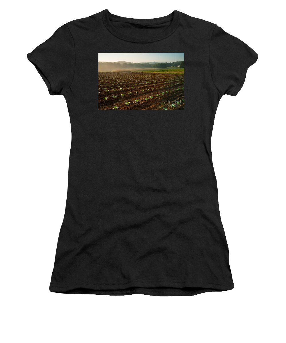 Cropland Women's T-Shirt featuring the photograph Yankee Farmlands No 2 - Crops and Countryside by JG Coleman