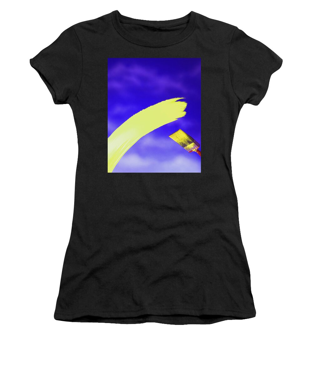 Photo Decor Women's T-Shirt featuring the photograph Yellow and Blue by Steven Huszar