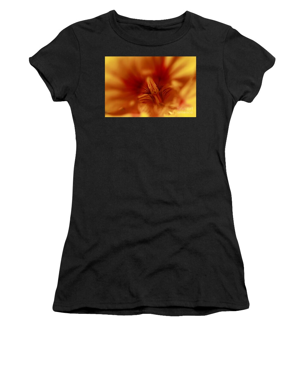 Florals Women's T-Shirt featuring the photograph Yellow Into Red by John F Tsumas