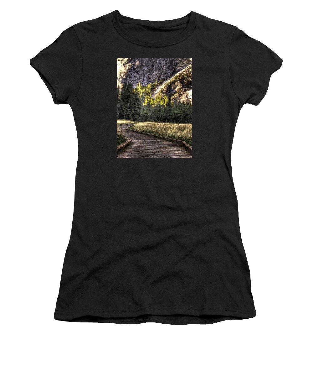 Yosemite Women's T-Shirt featuring the photograph Yosemite National Park Path by Jane Linders