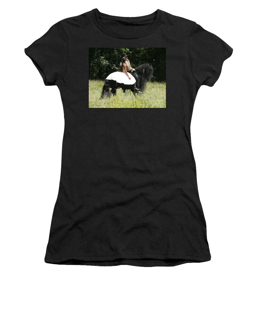 Horse Women's T-Shirt featuring the photograph You May Kiss the Bride by Carol Lynn Coronios