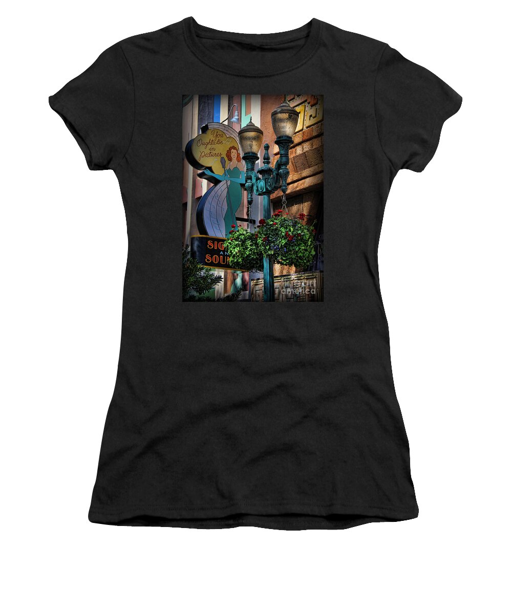 Film Studio Women's T-Shirt featuring the photograph You Oughta Be In Pictures by Lee Dos Santos