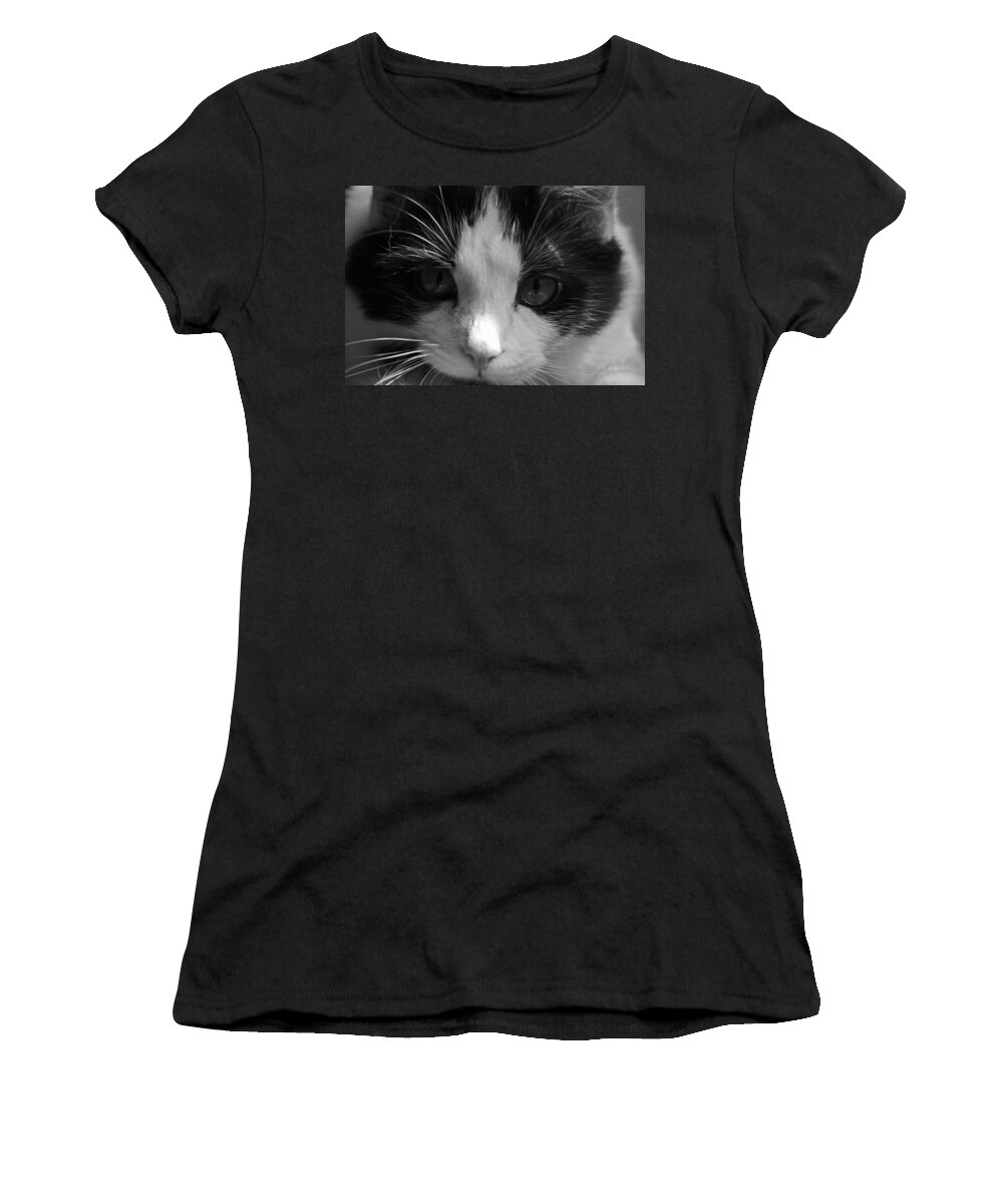 Cat Women's T-Shirt featuring the photograph Yue up close by Andy Lawless