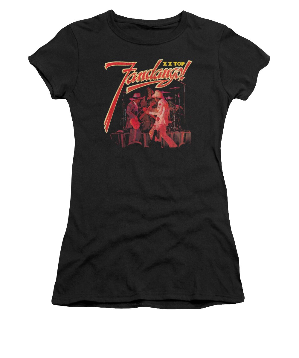  Women's T-Shirt featuring the digital art Zz Top - Fandango by Brand A