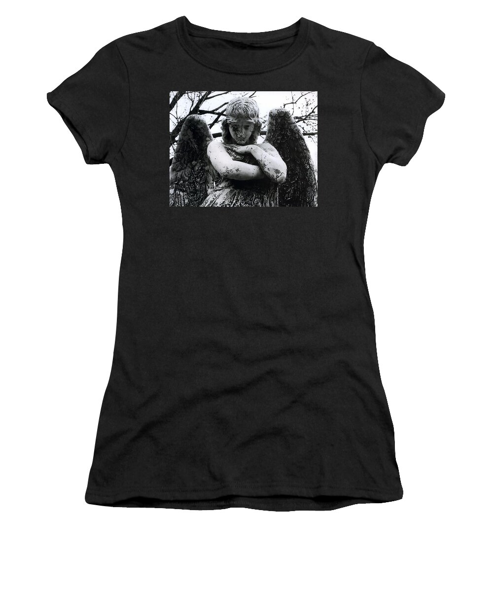 Angel Women's T-Shirt featuring the photograph Bellefontaine Angel #1 by Jane Linders