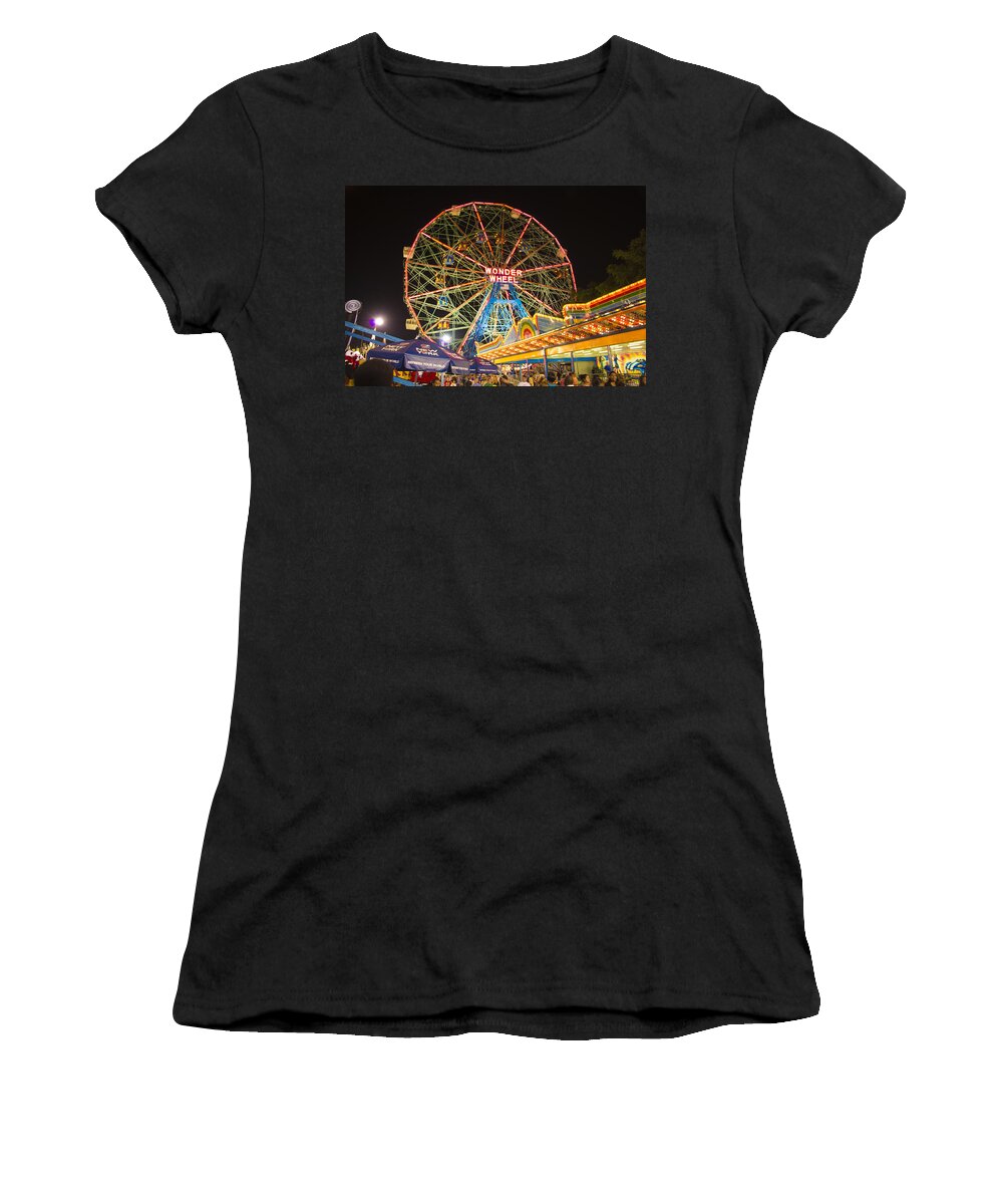 Coney Island Women's T-Shirt featuring the photograph Coney Island #1 by Theodore Jones