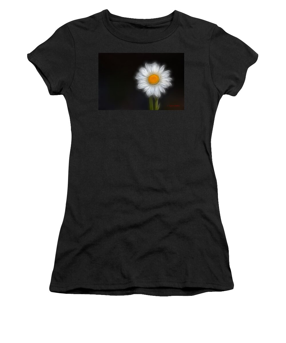 Daisy Women's T-Shirt featuring the digital art Darlin' Daisy #1 by Lynne Jenkins