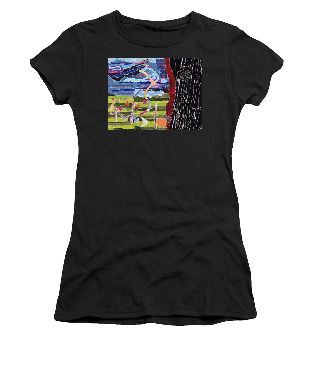 Share On All Social Networks Women's T-Shirt featuring the mixed media Hatreds Devestation by Kenneth James