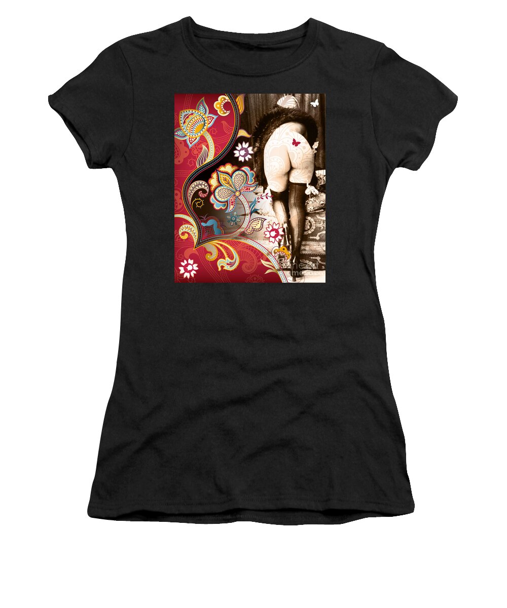 Nostalgic Seduction Women's T-Shirt featuring the photograph Nostalgic Seduction Goddess #81 by Chris Andruskiewicz