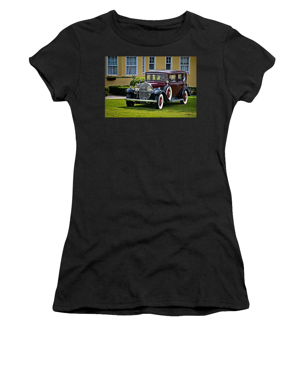 Cadillac Women's T-Shirt featuring the photograph 1931 Cadillac V12 by Christopher Holmes
