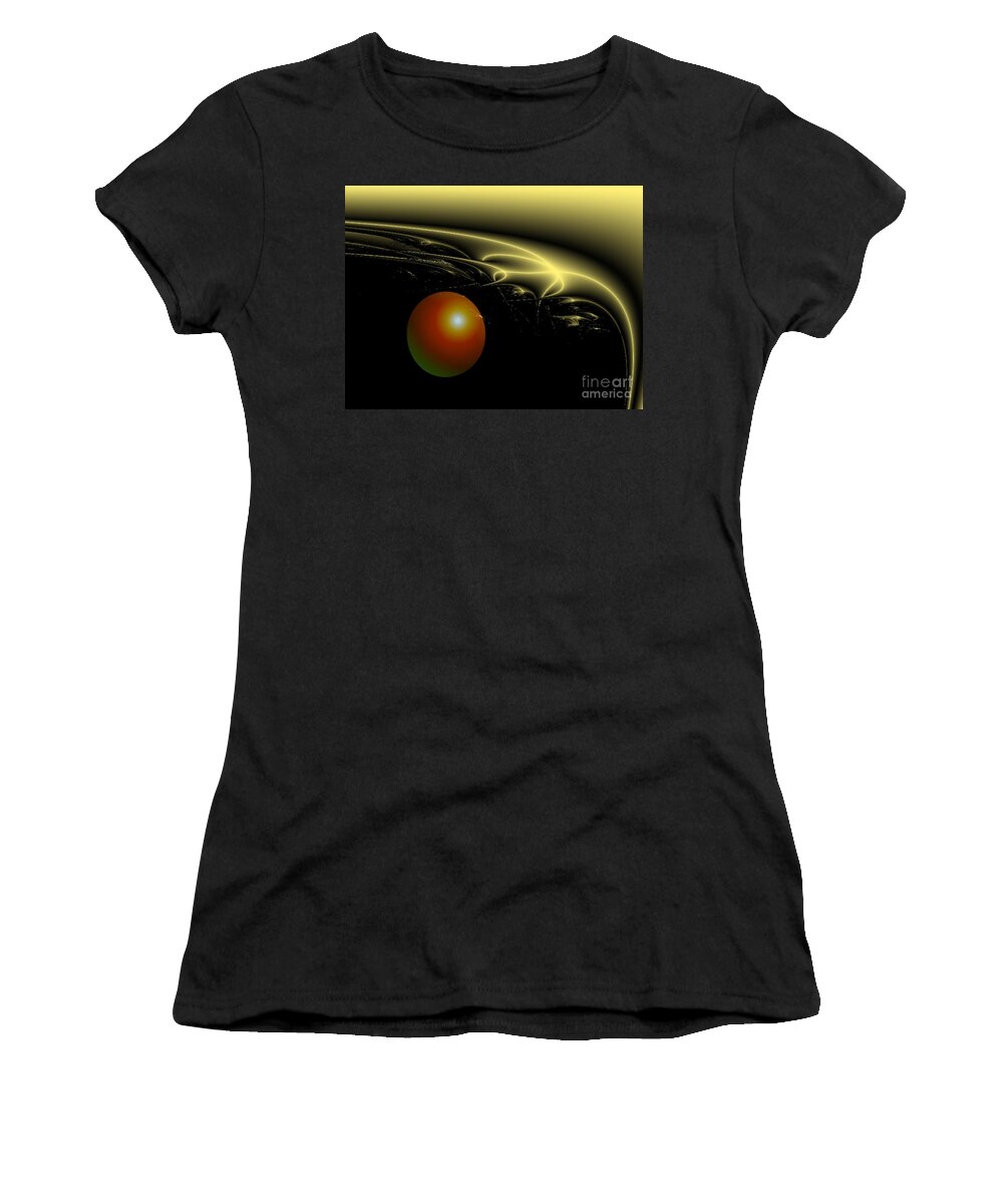 Sun Women's T-Shirt featuring the digital art A Star was Born, from the Serie Mystica by Eva-Maria Di Bella