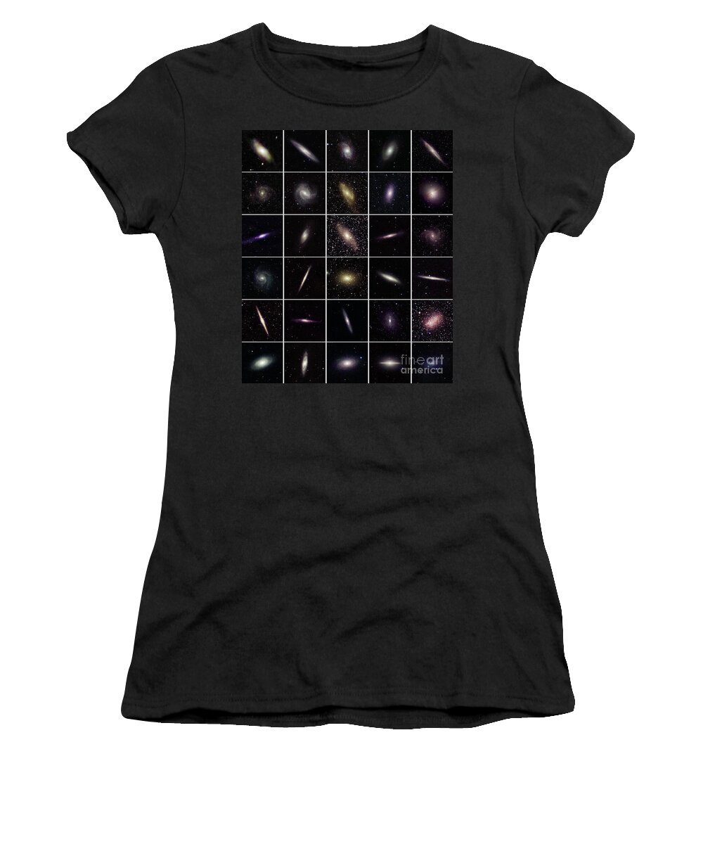 2mass Women's T-Shirt featuring the photograph 30 Largest Galaxies, Infrared Images by 2MASS project NASA