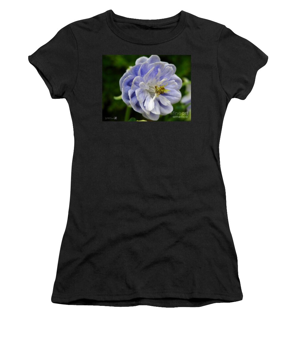 Double Columbine Women's T-Shirt featuring the photograph Double Columbine named Light Blue #4 by J McCombie