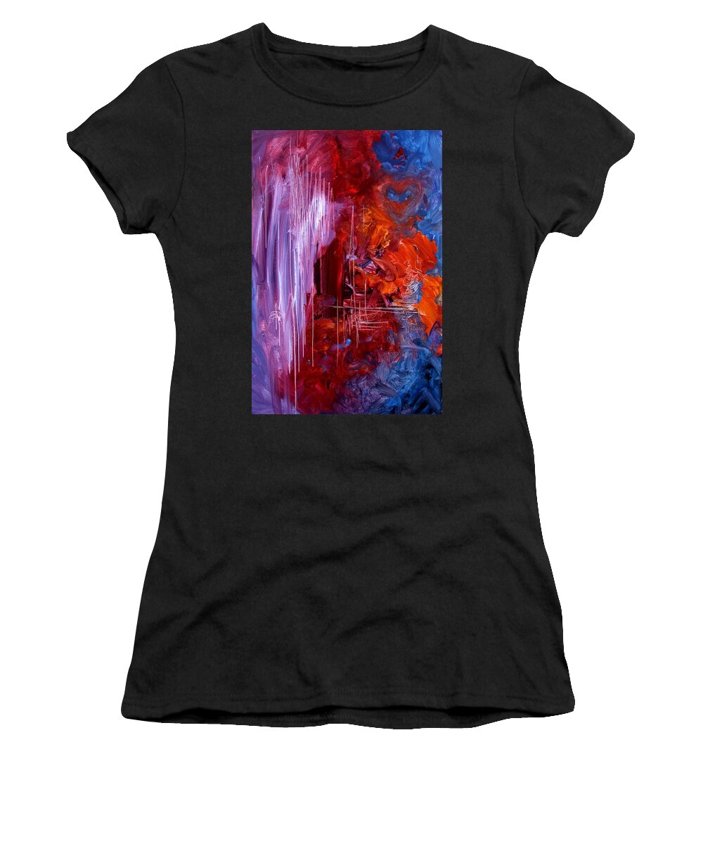 Abstract Women's T-Shirt featuring the painting A Teacher's Sadness by J Vincent Scarpace