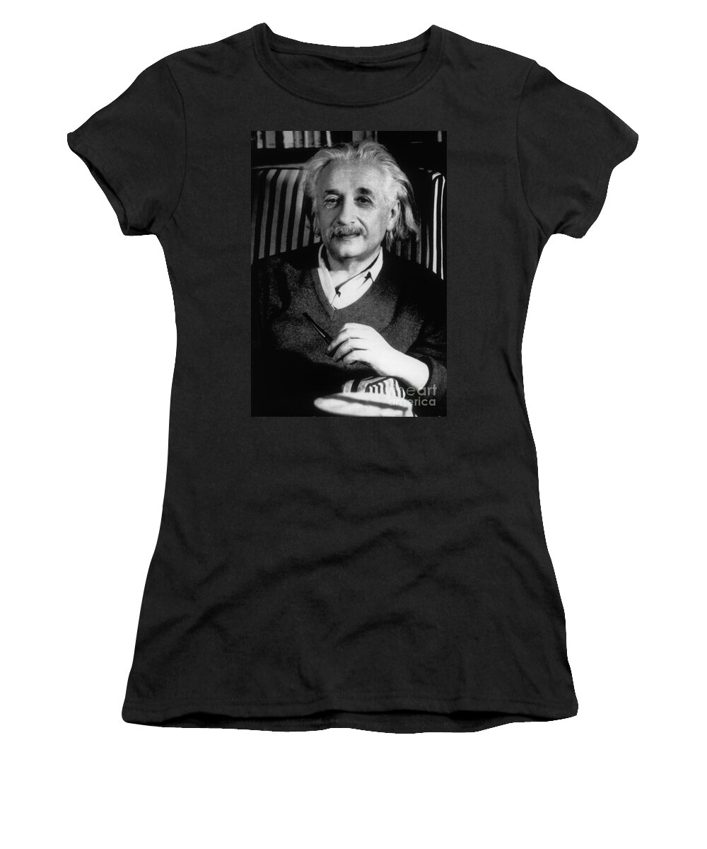 Science Women's T-Shirt featuring the photograph Albert Einstein, German-american by Science Source