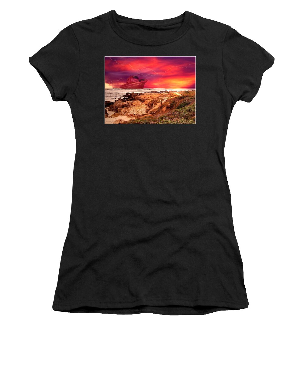 Boat Women's T-Shirt featuring the photograph Anthony Boy Waiting Out the Storm by Joyce Dickens